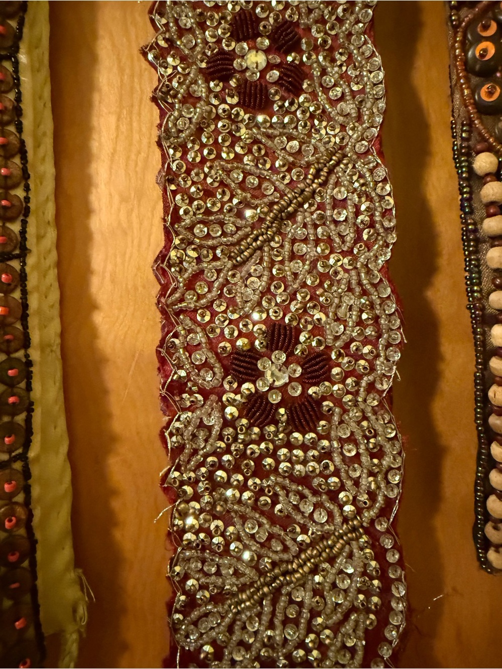 Embellished Women’s Beaded Belts Brown - Picture 4 of 5